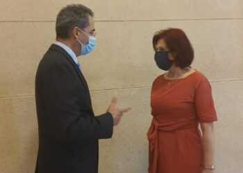 Η Π. Βρυζίδου με τον Υφυπουργό Παιδείας κ. Α. Συρίγο για το Πανεπιστήμιο Δυτικής Μακεδονίας