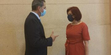 Η Π. Βρυζίδου με τον Υφυπουργό Παιδείας κ. Α. Συρίγο για το Πανεπιστήμιο Δυτικής Μακεδονίας