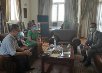 Συνάντηση του Δημάρχου Κοζάνης Λάζαρου Μαλούτα με τη Γενική Πρόξενο της Γερμανίας στη Θεσσαλονίκη Σίβυλλα Μπέντικ