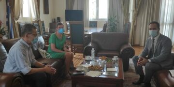 Συνάντηση του Δημάρχου Κοζάνης Λάζαρου Μαλούτα με τη Γενική Πρόξενο της Γερμανίας στη Θεσσαλονίκη Σίβυλλα Μπέντικ