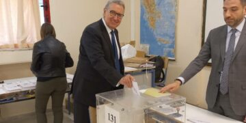 Στο 4ο Γυμνάσιο Κοζάνης ψήφισε ο Γιώργος Δακής