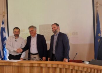 Δήμος Βοΐου: Υπογραφή σύμβασης για την κατασκευή δικτύου διανομής φυσικού αερίου στη Γαλατινή. Βίντεο
