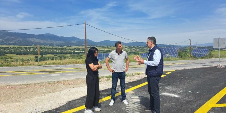 Αυτοψία του Γ. Κασαπίδη στις εργασίες του οδικού έργου «Παράκαμψη οικισμού Κήπου»