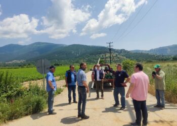 Επίσκεψη του Αντιπεριφερειάρχη Πολιτικής Προστασίας Θωμά Μάνου στα αποστραγγιστικά έργα στην Τ.Κ. Βασιλειάδας