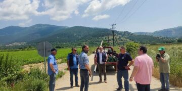 Επίσκεψη του Αντιπεριφερειάρχη Πολιτικής Προστασίας Θωμά Μάνου στα αποστραγγιστικά έργα στην Τ.Κ. Βασιλειάδας