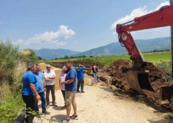 Επίβλεψη των εργασιών εκτέλεσης του έργου «Εκσυγχρονισμός και Επέκταση των αρδευτικών δικτύων Κορησού και Λιθιάς» από τον Θεματικό Αντιπεριφερειάρχη Θωμά Μάνο