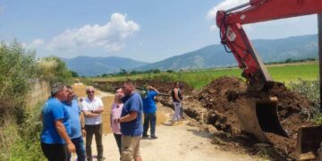 Επίβλεψη των εργασιών εκτέλεσης του έργου «Εκσυγχρονισμός και Επέκταση των αρδευτικών δικτύων Κορησού και Λιθιάς» από τον Θεματικό Αντιπεριφερειάρχη Θωμά Μάνο