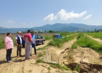 Επίσκεψη του Αντιπεριφερειάρχη Πολιτικής Προστασίας Θωμά Μάνου στα αποστραγγιστικά έργα στις Τ.Κ. Μελισσοτόπου και Στραυροποτάμου