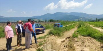 Επίσκεψη του Αντιπεριφερειάρχη Πολιτικής Προστασίας Θωμά Μάνου στα αποστραγγιστικά έργα στις Τ.Κ. Μελισσοτόπου και Στραυροποτάμου