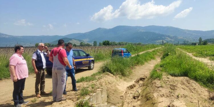 Επίσκεψη του Αντιπεριφερειάρχη Πολιτικής Προστασίας Θωμά Μάνου στα αποστραγγιστικά έργα στις Τ.Κ. Μελισσοτόπου και Στραυροποτάμου