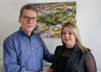 Η Φωτεινή Παπαδημητρίου με το Λάζαρο Μαλούτα