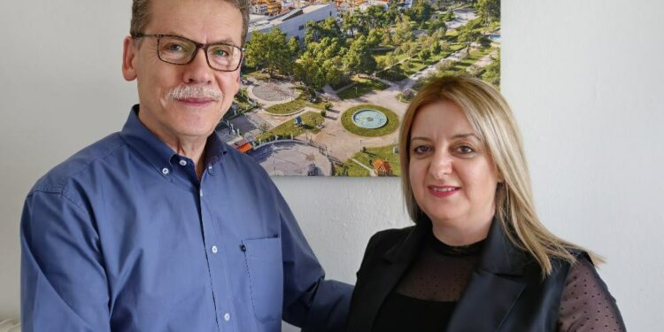 Η Φωτεινή Παπαδημητρίου με το Λάζαρο Μαλούτα