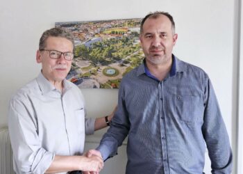 Ο Λεωνίδας Πλόσκας με το Λάζαρο Μαλούτα