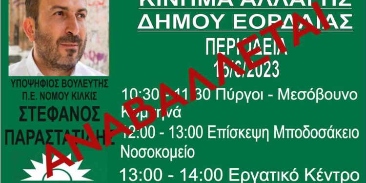 Ν.Ε. ΠΑΣΟΚ  Κοζάνης: Αναβολή δράσης στην Πτολεμαίδα λόγω Εθνικού Πένθους