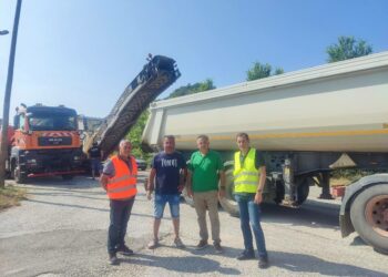 Επίσκεψη του Αντιπεριφερειάρχη Υποδομών Θωμά Μάνου στις εργασίες εκτέλεσης του έργου Βελτίωσης Οδικής Ασφάλειας στο τμήμα της εθνικής οδού Δισπηλιό-Καστοριά