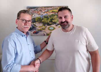 Ο Ιωάννης Μυροφορίδης με τον Λάζαρο Μαλούτα