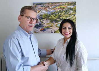 Η Χριστίνα Παλέντζα με το Λάζαρο Μαλούτα