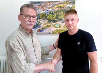 Ο Ευάγγελος Τσέκος με το Λάζαρο Μαλούτα