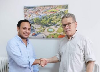 Ο Αργύρης Χατζηγιαννάκης με τον Λάζαρο Μαλούτα