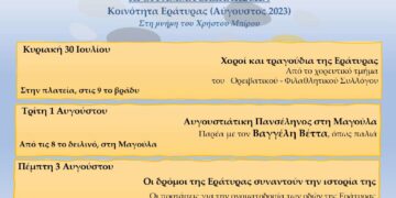 Εράτυρα: Οι πολιτιστικές εκδηλώσεις του καλοκαιριού