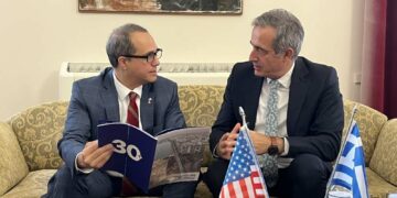 Εθιμοτυπική συνάντηση του κ. Στάθη Κωνσταντινίδη με τον Γενικό Πρόξενο των ΗΠΑ στη Θεσσαλονίκη κ. Jerry Ismail