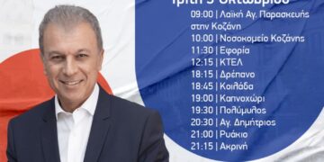 Γιώργος Αμανατίδης, “Συμμαχία για την Ανάπτυξη” – Το πρόγραμμα επισκέψεων/συναντήσεων για την Τρίτη 3-10