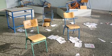 Κοζάνη: Τα διέλυσαν όλα στην κατάληψη του 2ου ΕΠΑΛ. Εικόνες ντροπής