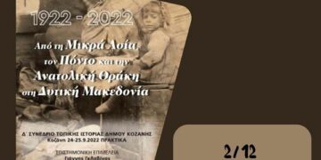 Παρουσίαση του τόμου των Πρακτικών του ΄Δ Συνεδρίου Τοπικής Ιστορίας Κοζάνης «Από τη Μικρά Ασία, τον Πόντο και την Ανατολική Θράκη στη Δυτική Μακεδονία 1922- 2022»