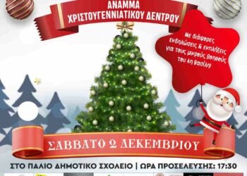 Άναμμα Χριστουγεννιάτικου Δέντρου στην Ξηρολίμνη Κοζάνης