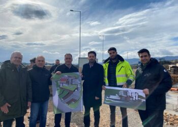 Ο Δήμαρχος Κοζάνης Γιάννης Κοκκαλιάρης στην τελετή θεμελίωσης της Στέγης Υποστηριζόμενης Διαβίωσης της “Ηλιαχτίδας”