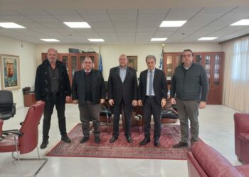 Συνάντηση του Περιφερειάρχη Γιώργου Αμανατίδη με τον Πρόεδρο του ΕΚΑΒ,  τους Αντιπροέδρους και τον Διευθυντή Δυτικής Μακεδονίας και Ηπείρου
