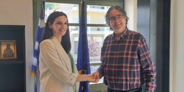 Συνάντηση του Δημάρχου Σερβίων Χρήστου Ελευθερίου με την υποψήφια Ευρωβουλευτή με το ΠΑ.ΣΟ.Κ. Κίνημα Αλλαγής Όλγα Μαρκογιαννάκη