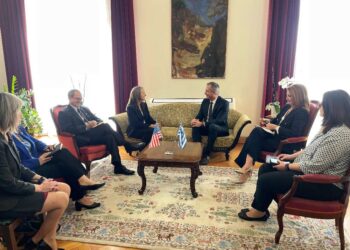 Συνάντηση του ΥΜΑΘ, Στάθη Κωνσταντινίδη, με την Επιτετραμμένη της Αμερικανικής Πρεσβείας κυρία Maria Olson