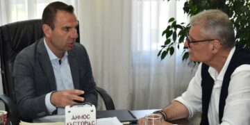 Συνάντηση εργασίας του Δημάρχου Καστοριάς Γιάννη Κορεντσίδη με τον Υφυπουργό Κλιματικής Κρίσης & Πολιτικής Προστασίας Ευάγγελο Τουρνά