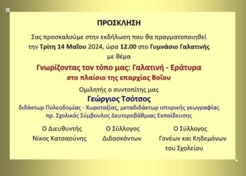 Βόιο: Γυμνάσιο Γαλατινής.  Εκδήλωση με τον συγγραφέα Γεώργιο Τσότσο