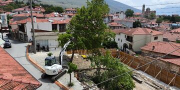 Σιάτιστα: Οι πλάτανοι στην πλατεία μεταφέρονται. Βίντεο