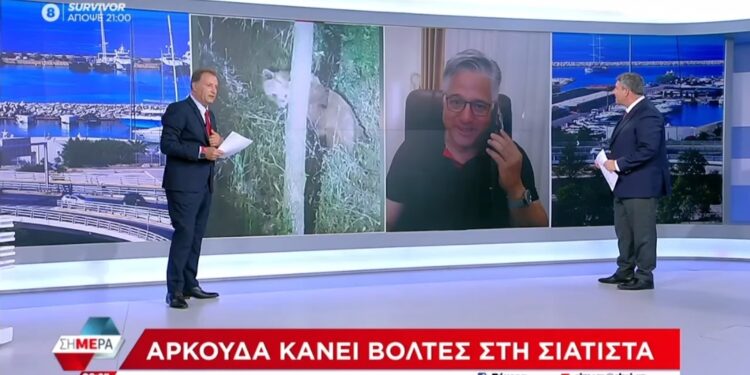 Ο Χρήστος Ζευκλής στον ΣΚΑΙ για τις αρκούδες στη Σιάτιστα.  Βίντεο