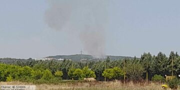 Πτολεμαΐδα: Φωτιά πίσω από το Μποδοσάκειο Νοσοκομείο