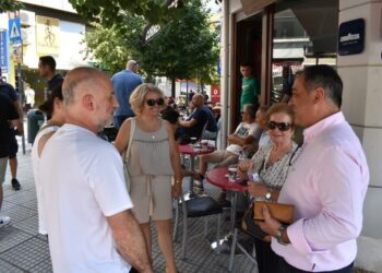 Ο Δήμαρχος Κοζάνης Γιάννης Κοκκαλιάρης στο έργο της Πλατείας Λασσάνη – Επίσκεψη στους ελεύθερους επαγγελματίες της περιοχής (Φωτογραφίες)