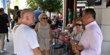 Ο Δήμαρχος Κοζάνης Γιάννης Κοκκαλιάρης στο έργο της Πλατείας Λασσάνη – Επίσκεψη στους ελεύθερους επαγγελματίες της περιοχής (Φωτογραφίες)