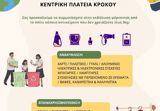 Πρόσκληση σε εκδήλωση: Επαναχρησιμοποίηση & Ανακύκλωση στην πράξη