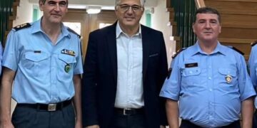 Σιάτιστα: Συνάντηση του Γενικού Περιφερειακού Αστυνομικού Διευθυντή Δυτικής Μακεδονίας Κωνσταντίνου Σπανούδη με υπηρεσιακούς παράγοντες της Αλβανικής Αστυνομίας