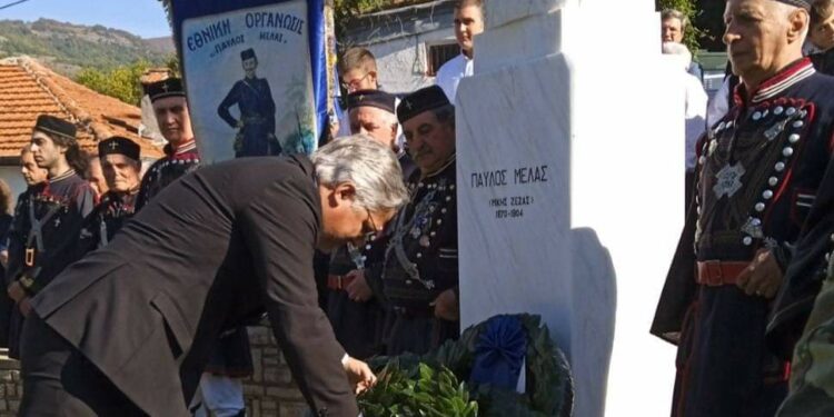 Στις εκδηλώσεις μνήμης για τον Παύλο Μελά, ο Δήμαρχος Βοΐου Χρήστος Ζευκλής.  Φωτογραφίες