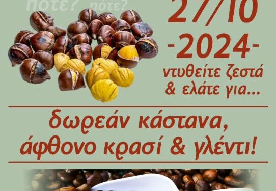Δήμος Βοΐου: Καστανογιορτή στη Δαμασκηνιά 