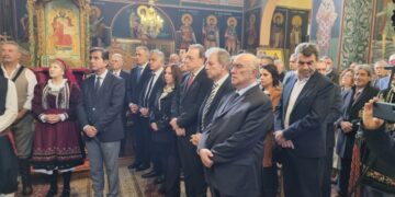 Ο ΥΜΑΘ Κωνσταντίνος Π. Γκιουλέκας στα Ελευθέρια της Σιάτιστας.  Η Δοξολογία στον Ιερό Ναό Αγίου Δημητρίου Σιάτιστας.  Βίντεο και φωτογραφίες