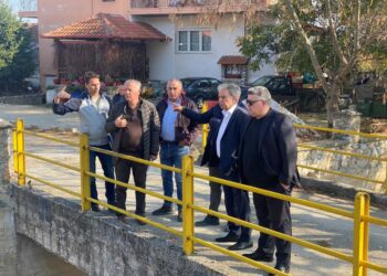 Στις εργασίες που εκτελούνται στο ρέμα Μηλοχωρίου  ο Περιφερειάρχης Γιώργος Αμανατίδης