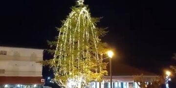 Τσοτύλι: Την Κυριακή φωταγωγήθηκε το Χριστουγεννιάτικο δέντρο.  Βίντεο