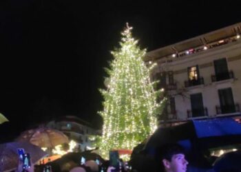 Υπό βροχή και με την “Πανδώρα” το άναμμα του χριστουγεννιάτικου δέντρου της Κοζάνης -Βίντεο