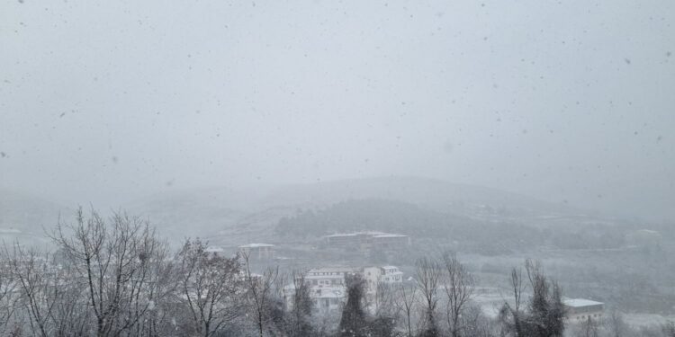 Πυκνή χιονόπτωση στη Σιάτιστα.  Βίντεο
