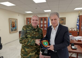 Επίσκεψη του νέου Διοικητή της 9ης Μ/Π Ταξιαρχίας στον Περιφερειάρχη
